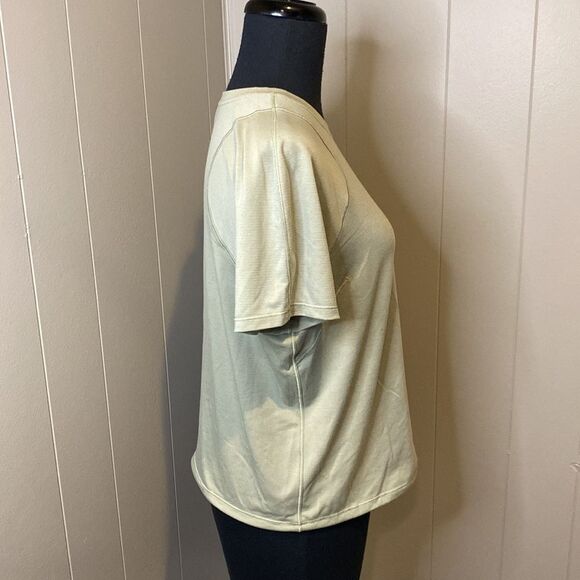 Lululemon Athletica Short Sleeve T Shirt Knit Athletic Pocket Elastic Hem String - Picture 4 of 5